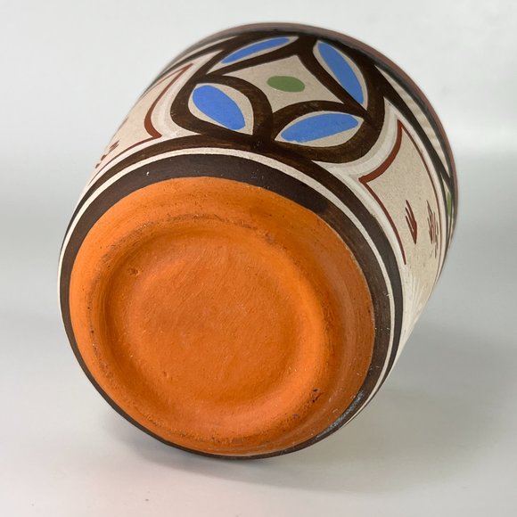 Red Clay Artisan Handcrafted Hand Painted Pot Vase Venezuela Souvenir Gift - Picture 7 of 10